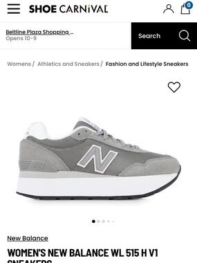 New Balance Women's Gray Mesh & Suede Platform Sneaker
